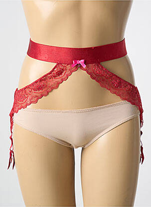Corset/jartieră broderie roșu AUBADE femeie