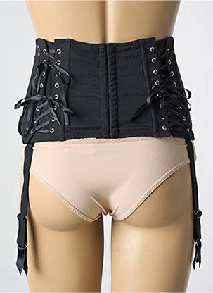 Corset/jartieră efect material satinat negru CHANTAL THOMASS femeie