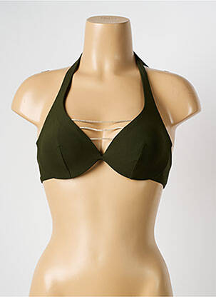 Sutien de costum de baie bretele elastice reglabile sutien balconet cu decolteu înalt verde HATEIA femeie