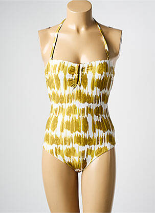 Costum de baie dintr-o singură piesă galben DNUD femeie