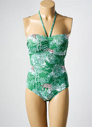 Costum de baie dintr-o singură piesă imprimeu fantezie top sutien modelat verde HATEIA femeie