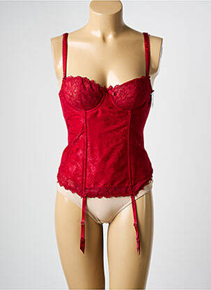 Corset ușoară și transparentă roșu AUBABE femeie