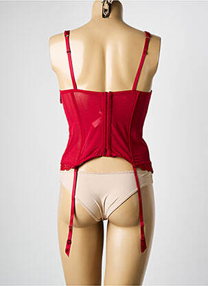 Corset ușoară și transparentă roșu AUBABE femeie