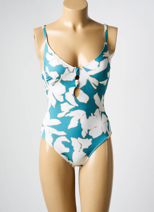 Costum de baie dintr-o singură piesă imprimeu fantezie top sutien modelat albastru WATERCULT femme