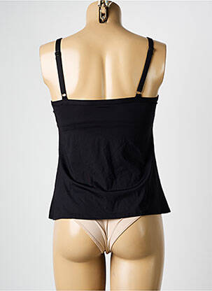Tankini efect material satinat negru FEMILET femeie