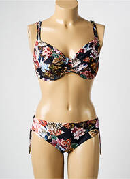 Costum de baie din două piese elasticitate sutien cupe întregi cu decolteu înalt negru MARYAN MEHLHORN femme