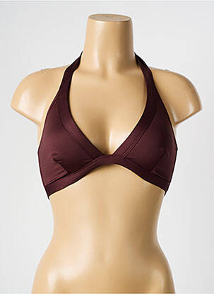 Sutien de costum de baie elasticitate top sutien modelat maro LE BOURGET femeie