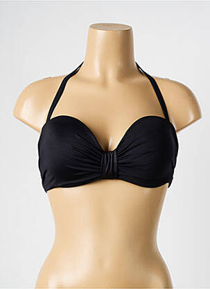 Sutien de costum de baie elasticitate top sutien modelat negru HATEIA femeie