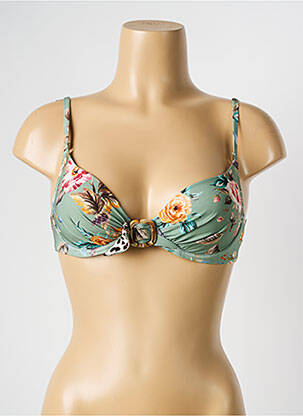 Sutien de costum de baie elasticitate top sutien modelat verde WATERCULT femeie