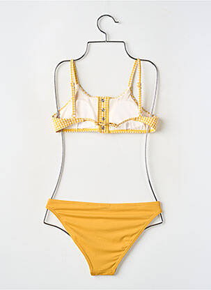 Costum de baie din două piese elasticitate galben PROTEST fată
