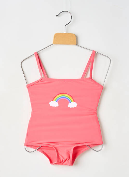 Costum de baie dintr-o singură piesă roz LAGON BLEU fată