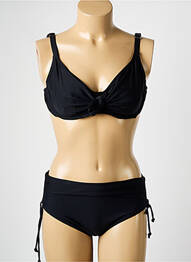 Costum de baie din două piese elasticitate sutien cupe întregi cu decolteu înalt negru DAG ADOM femeie