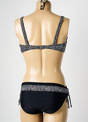 Costum de baie din două piese elasticitate sutien cupe întregi cu decolteu înalt negru SUN PROJECT femeie