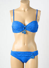Costum de baie din două piese elasticitate top sutien modelat albastru DAG ADOM femeie