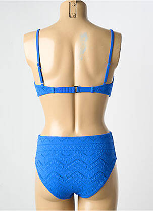 Costum de baie din două piese elasticitate top sutien push-up albastru DAG ADOM femeie