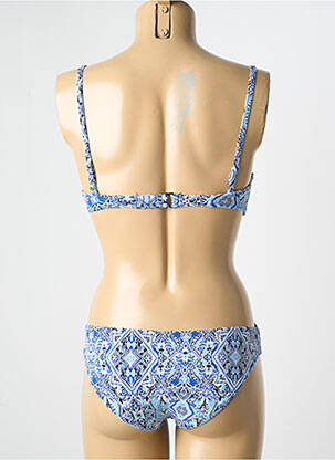 Costum de baie din două piese elasticitate top sutien push-up albastru DAG ADOM femeie