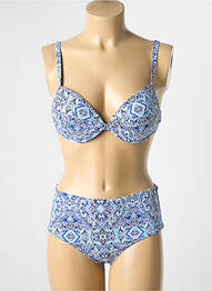 Costum de baie din două piese cu armatură top sutien push-up albastru DAG ADOM femme