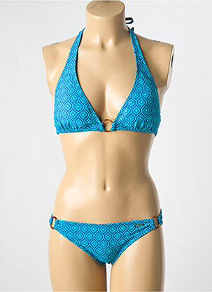 Costum de baie din două piese elasticitate sutien cu susținere înaltă și burete detașabil albastru SUN PROJECT femeie