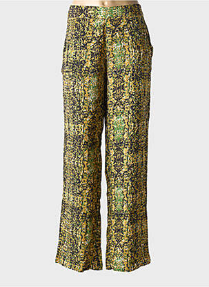 Pantalon larg țesătură poplin mărime normală verde MKT STUDIO femeie