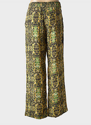 Pantalon larg țesătură poplin mărime normală verde MKT STUDIO femeie
