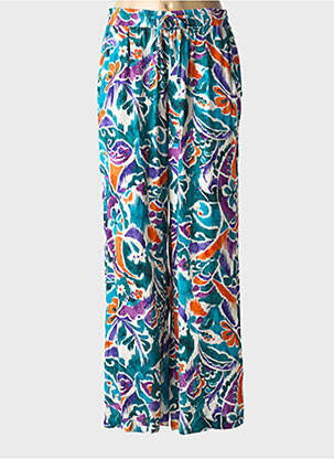 Pantalon larg croială fluidă talie înaltă verde LA FEE MARABOUTEE femeie