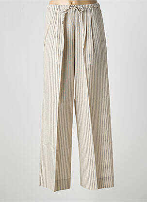 Pantalon larg bej GRACE & MILA femeie