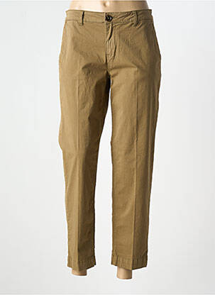 Pantalon chino țesătură poplin mărime normală verde MKT STUDIO femeie