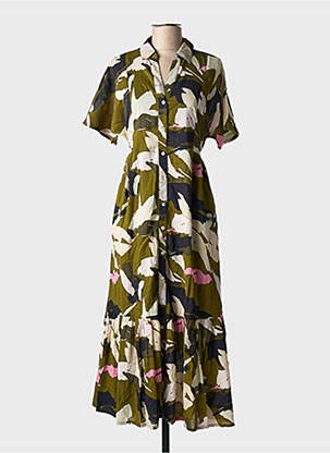 Rochie lungă mâneci scurte mâneci scurte verde MKT STUDIO femeie