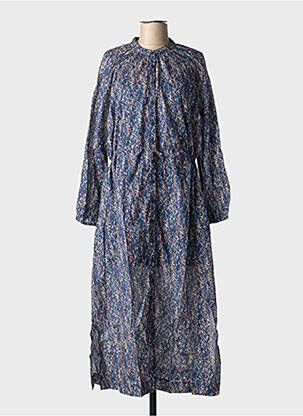 Rochie lungă mâneci lungi mâneci lungi albastru GRACE & MILA femeie