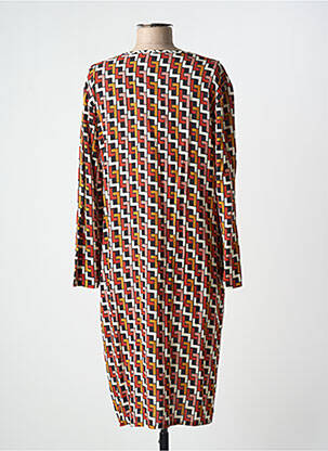 Rochie midi imprimeu fantezie mâneci lungi portocaliu LE PETIT BAIGNEUR femeie