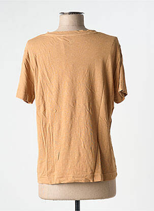 Tricou guler în v mâneci scurte maro MKT STUDIO femeie