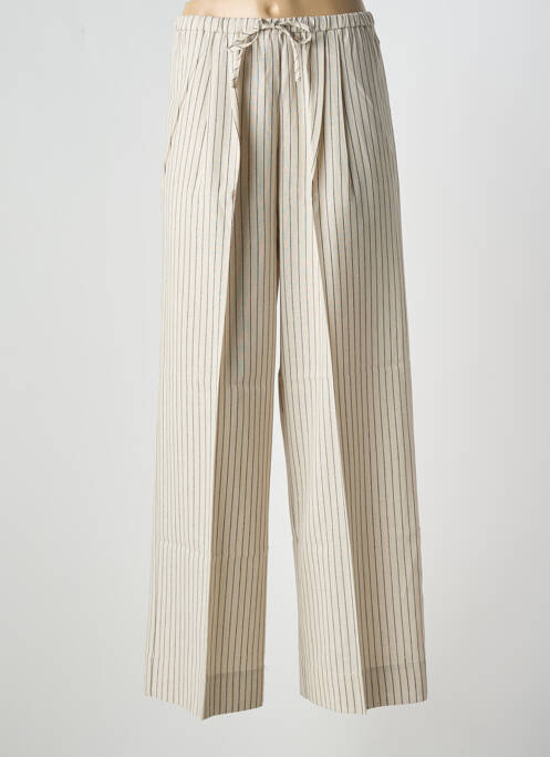 Pantalon larg bej GRACE & MILA femeie