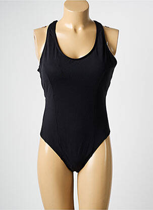 Costum de baie dintr-o singură piesă bretele elastice negru LPB femeie