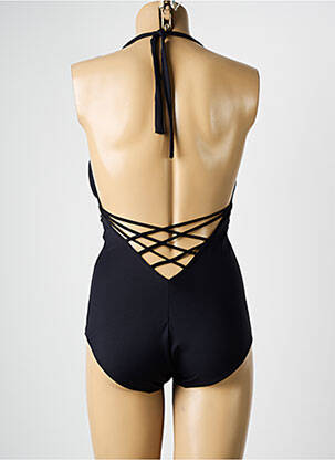 Costum de baie dintr-o singură piesă bretele elastice reglabile negru SUN PLAYA femeie