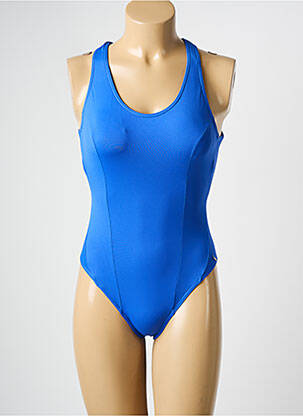 Costum de baie dintr-o singură piesă bretele elastice albastru LPB femeie
