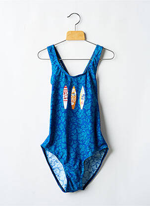 Costum de baie dintr-o singură piesă albastru OLYMPIA fată