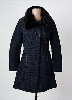 Palton lung albastru ARELINE femeie