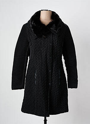 Palton lung negru ARELINE femeie