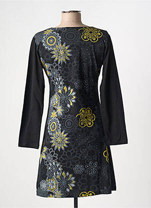 Rochie scurtă mâneci lungi mâneci lungi negru COTON DU MONDE femeie