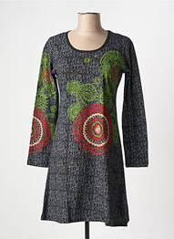 Rochie scurtă mâneci lungi mâneci lungi gri COTON DU MONDE femeie