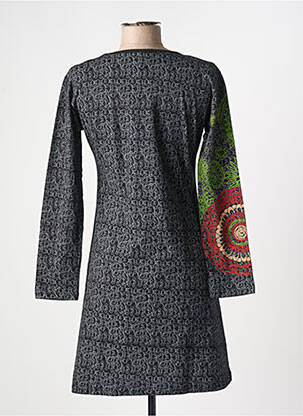 Rochie scurtă mâneci lungi mâneci lungi gri COTON DU MONDE femeie