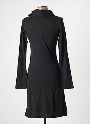 Rochie midi mâneci lungi mâneci lungi negru COTON DU MONDE femeie