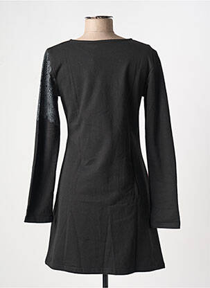 Rochie scurtă mâneci lungi mâneci lungi negru COTON DU MONDE femeie
