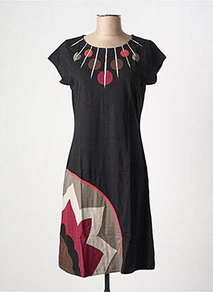 Rochie midi negru COTON DU MONDE femeie