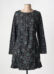Rochie scurtă mâneci lungi mâneci lungi negru COTON DU MONDE femme