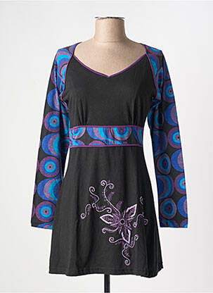 Tunică mâneci lungi negru COTON DU MONDE femeie