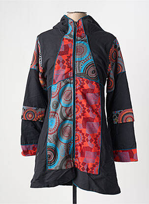 Palton lung negru COTON DU MONDE femeie