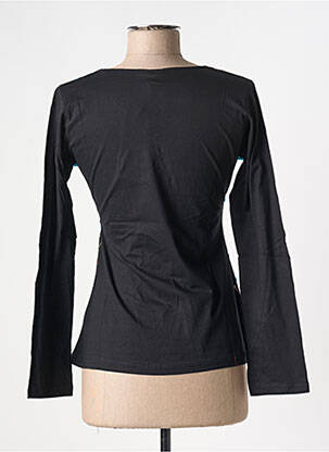 Tricou mâneci lungi mâneci lungi negru COTON DU MONDE femeie