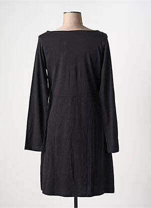 Rochie midi imprimeu floral mâneci lungi negru COTON DU MONDE femeie