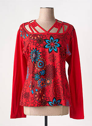 Tricou roșu COTON DU MONDE femeie